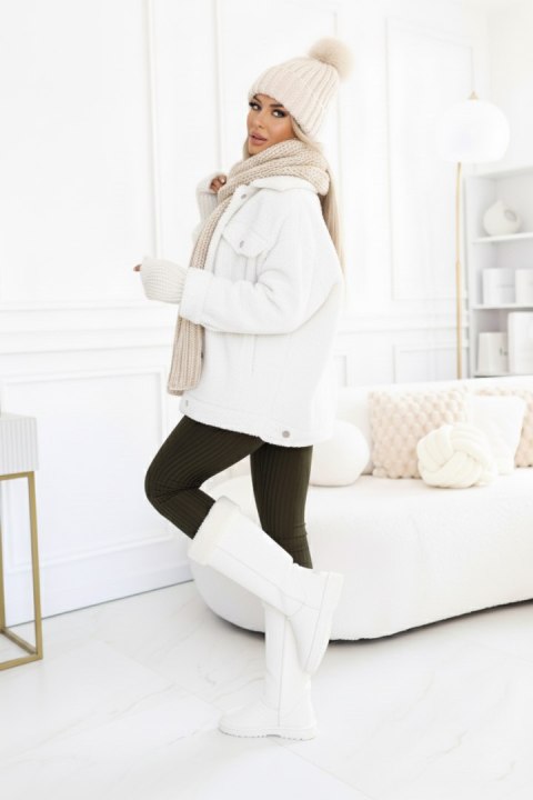 619-2 Wygodny i elegancki prążkowany kombinezon damski z dekoltem - khaki 619-2 Wygodny i elegancki prążkowany kombinezon damski z dekoltem - khaki