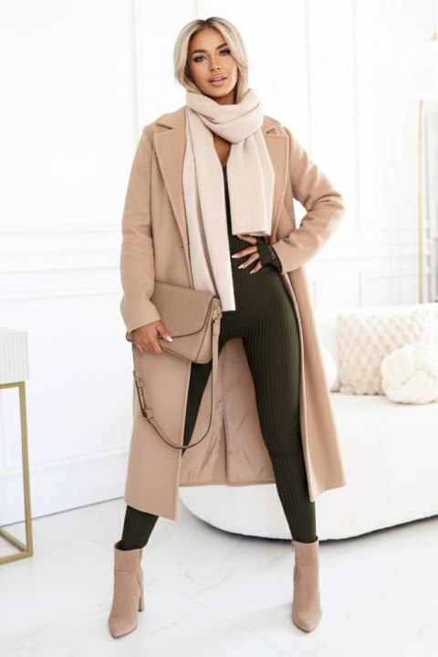 619-2 Wygodny i elegancki prążkowany kombinezon damski z dekoltem - khaki 619-2 Wygodny i elegancki prążkowany kombinezon damski z dekoltem - khaki