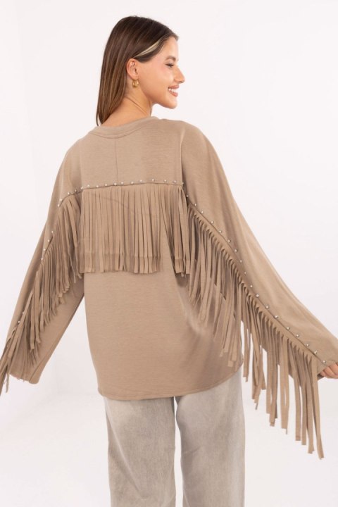 Bluza Damska Model IT-BZ-21695.10 Dark Beige - Factory Price Factory Price Bluza Damska Model IT-BZ-21695.10 Dark Beige - Factory Price Factory Price