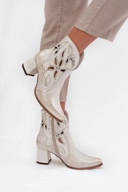 Botki Model Zazoo 3647 Gold Przecierany - Step in style Step in style