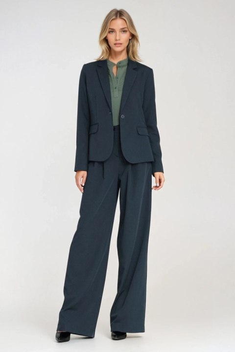 Klasyczny żakiet na jeden guzik Z83 Navy - Nife Nife