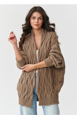 Sweter Kardigan Model S163 Cappuccino - Makadamia Makadamia