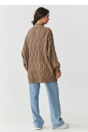 Sweter Kardigan Model S163 Cappuccino - Makadamia Makadamia Sweter Kardigan Model S163 Cappuccino - Makadamia Makadamia