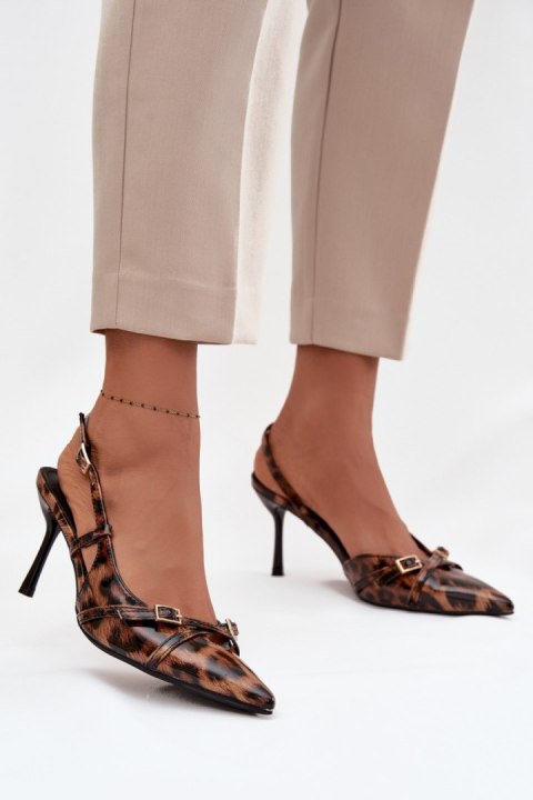 Szpilki Model Ravira QQ-201 Brown Panterka - Step in style Step in style Szpilki Model Ravira QQ-201 Brown Panterka - Step in style Step in style