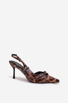 Szpilki Model Ravira QQ-201 Brown Panterka - Step in style Step in style
