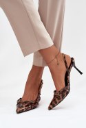 Szpilki Model Ravira QQ-201 Brown Panterka - Step in style Step in style Szpilki Model Ravira QQ-201 Brown Panterka - Step in style Step in style