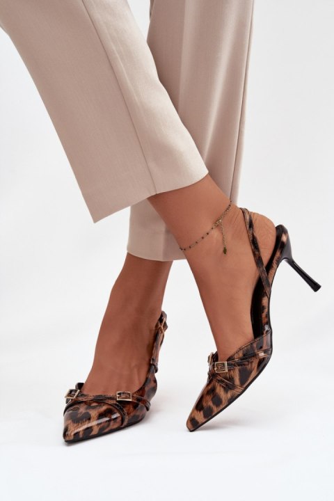 Szpilki Model Ravira QQ-201 Brown Panterka - Step in style Step in style Szpilki Model Ravira QQ-201 Brown Panterka - Step in style Step in style