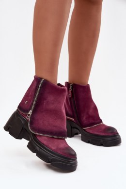 Botki Model Maciejka 07145-23 Bordo - Step in style Step in style