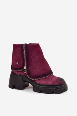 Botki Model Maciejka 07145-23 Bordo - Step in style Step in style