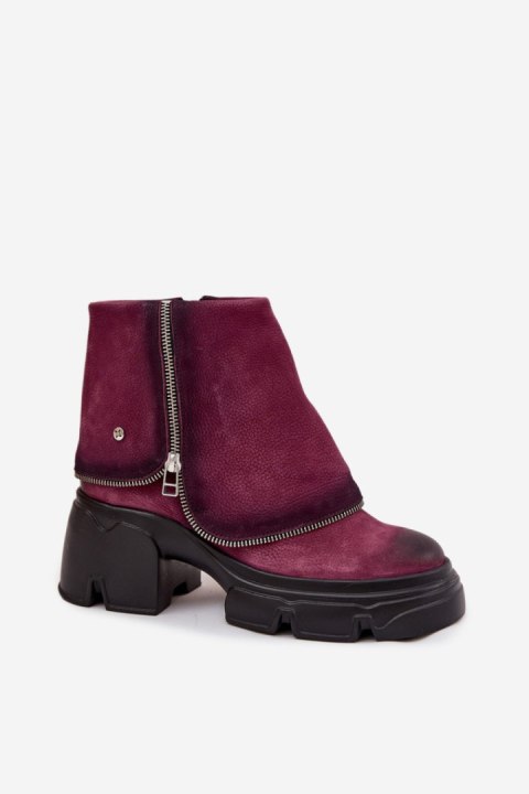 Botki Model Maciejka 07145-23 Bordo - Step in style Step in style