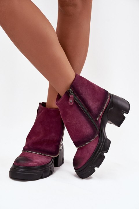 Botki Model Maciejka 07145-23 Bordo - Step in style Step in style