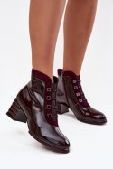 Botki Model DA CR52-696 Bordo - Step in style Step in style