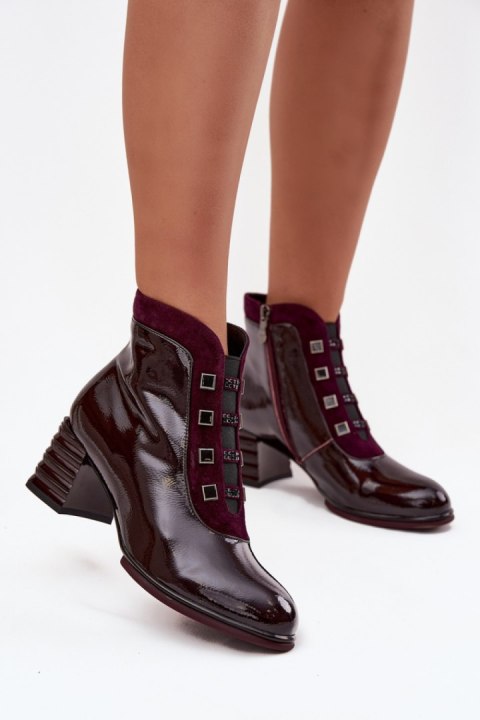 Botki Model DA CR52-696 Bordo - Step in style Step in style