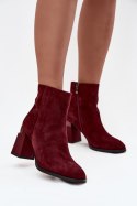 Botki Model DA CR52-718 Bordo - Step in style Step in style