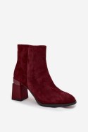 Botki Model DA CR52-718 Bordo - Step in style Step in style