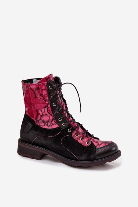 Botki Model Maciejka 07004-23 Black/Pink - Step in style Step in style