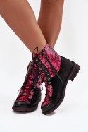 Botki Model Maciejka 07004-23 Black/Pink - Step in style Step in style