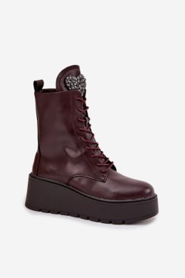 Botki Model Ulrika SFY2478-19 Bordo - Step in style Step in style