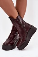 Botki Model Ulrika SFY2478-19 Bordo - Step in style Step in style