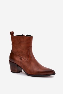 Botki Model Zazoo 60565 Brown - Step in style Step in style