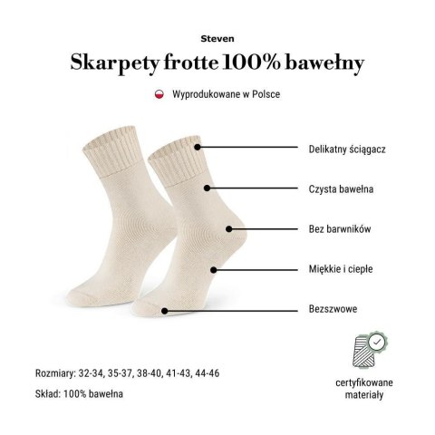 SKARPETY DAMSKIE FROTTE 199 NATURALNE 100 % BAWEŁNA STEVEN SKARPETY DAMSKIE FROTTE 199 NATURALNE 100 % BAWEŁNA STEVEN