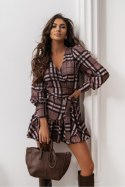 Sukienka Model Anna Krótka 404841335 Brown Check - LaBalancia LaBalancia Sukienka Model Anna Krótka 404841335 Brown Check - LaBalancia LaBalancia
