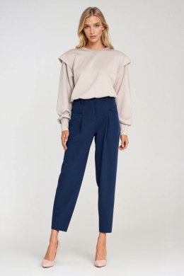 Bluza z wysokimi ściągaczami BL10 Beige - Nife Nife