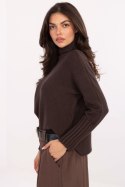 Golf Damski Model IT-SW-8003.18P Dark Brown - Rue Paris Rue Paris Golf Damski Model IT-SW-8003.18P Dark Brown - Rue Paris Rue Paris