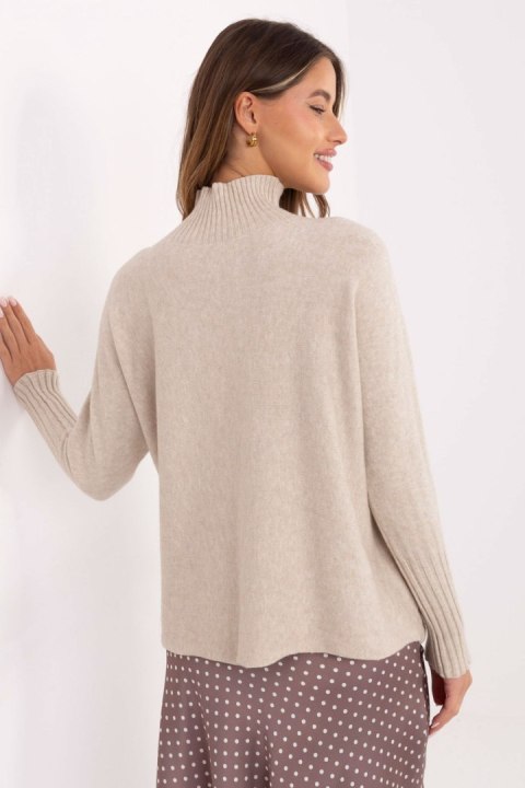 Golf Damski Model IT-SW-8003.18P Light Beige - Rue Paris Rue Paris Golf Damski Model IT-SW-8003.18P Light Beige - Rue Paris Rue Paris
