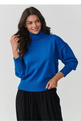Golf Damski Model S165 Blue Jeans - Makadamia Makadamia