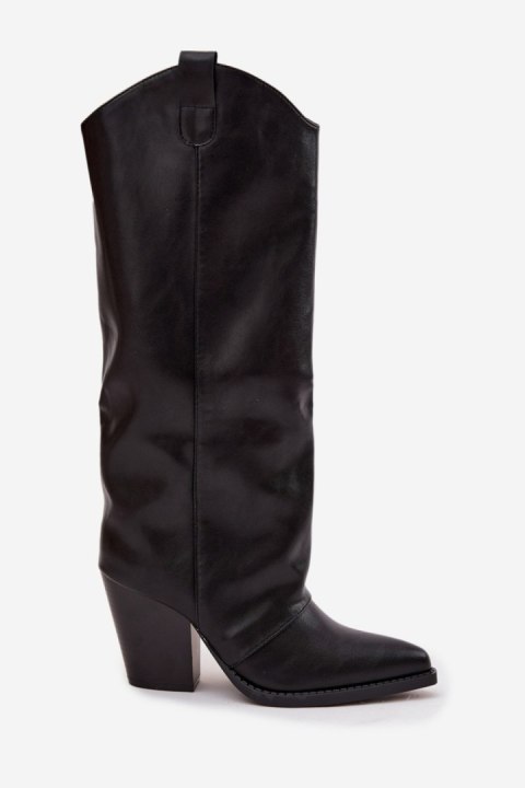 Kozaki Model Mavine RQ550 Black Skóra - Step in style Step in style