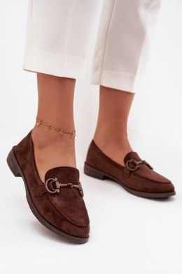 Mokasyny Model Ambria H8-1029M Czekolada - Step in style Step in style