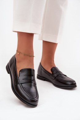 Mokasyny Model Bessina H8-1052M Black - Step in style Step in style