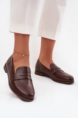 Mokasyny Model Bessina H8-1052M Czekolada - Step in style Step in style