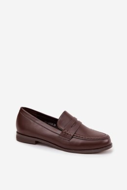 Mokasyny Model Bessina H8-1052M Czekolada - Step in style Step in style