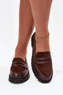 Mokasyny Model Cailen H8-960M CZekolada - Step in style Step in style