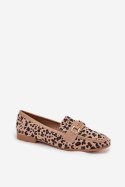 Mokasyny Model Evelora H8-515 Beige Panterka - Step in style Step in style Mokasyny Model Evelora H8-515 Beige Panterka - Step in style Step in style