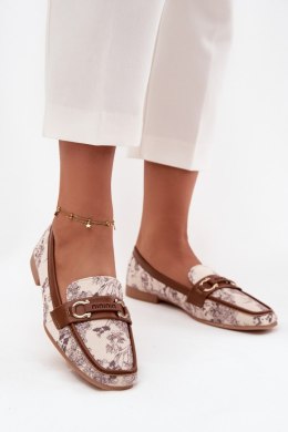 Mokasyny Model Evelora H8-515 Beige/Brown - Step in style Step in style