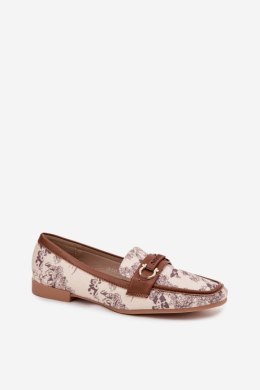 Mokasyny Model Evelora H8-515 Beige/Brown - Step in style Step in style