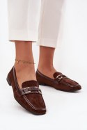 Mokasyny Model Evelora H8-515 Czekolada - Step in style Step in style