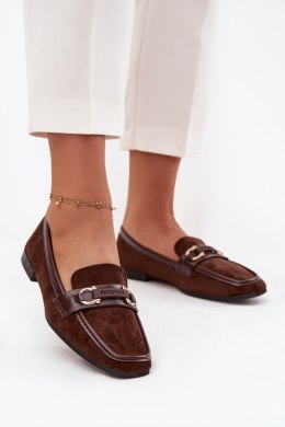 Mokasyny Model Evelora H8-515 Czekolada - Step in style Step in style