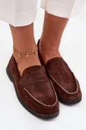 Mokasyny Model Tynara H8-583 Czekolada - Step in style Step in style