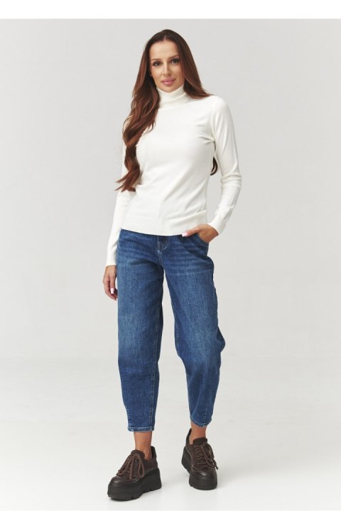 Spodnie Jeansy Damskie Model C12 Denim Jeans - Makadamia Makadamia Spodnie Jeansy Damskie Model C12 Denim Jeans - Makadamia Makadamia