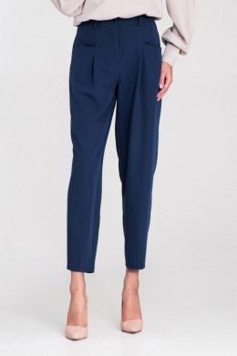 Spodnie baggy z wysokim stanem SD120 Cobalt - Nife Nife