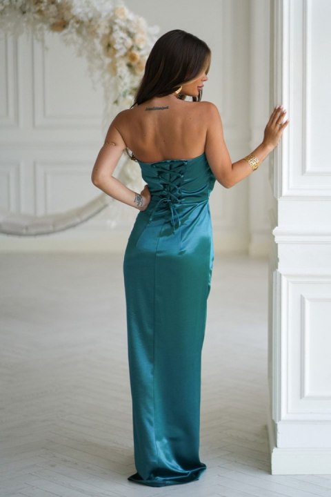 Sukienka Model 335-13 Bottle Green - Bicotone Bicotone Sukienka Model 335-13 Bottle Green - Bicotone Bicotone