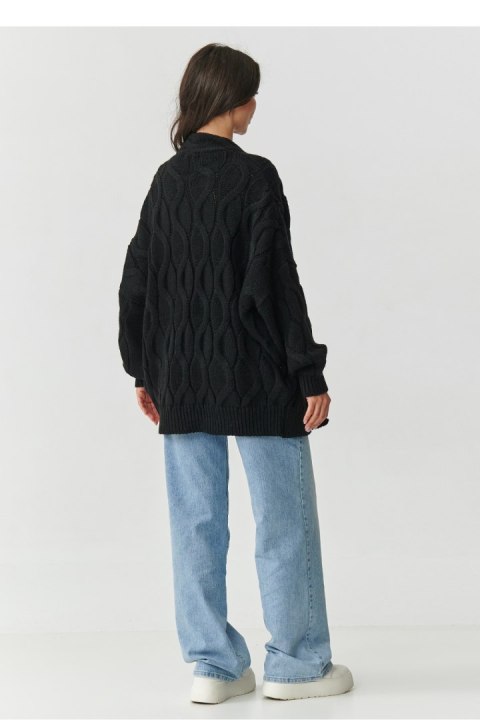 Sweter Kardigan Model S163 Black - Makadamia Makadamia Sweter Kardigan Model S163 Black - Makadamia Makadamia