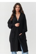 Sweter Kardigan Model S167 Black - Makadamia Makadamia Sweter Kardigan Model S167 Black - Makadamia Makadamia