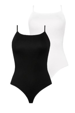 Gorsety, body, pasy Komplet body Model Goffy 2401-2 Black/White - Teyli Teyli