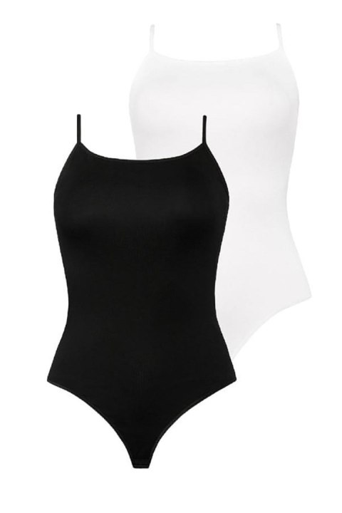 Gorsety, body, pasy Komplet body Model Goffy 2401-2 Black/White - Teyli Teyli Gorsety, body, pasy Komplet body Model Goffy 2401-2 Black/White - Teyli Teyli