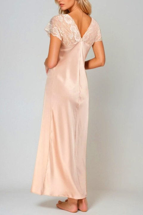 Koszulka nocna Halka Model Mactan satyna Nude - Kalimo Kalimo